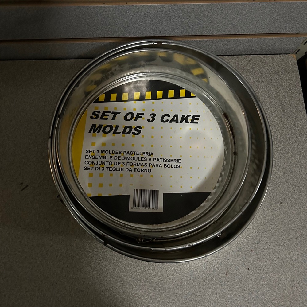 Set of 3 Round‎ Cake Pans Mold Bakeware Non Stick Baking Kitchen Pastry Pan